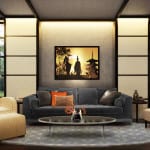 Kasara Niseko Village Townhouse Living Room Rendering