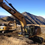 Diggers in action, Treble Cone Wanaka NZ