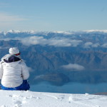 Taking in the view at Treble Cone