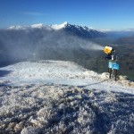 Making snow on the main M1 trail at Queenstown’s Coronet Peak