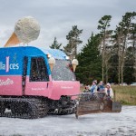 SnowCat and Kids behind