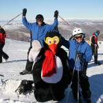 Boys and friend at Cardrona