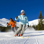 Skiing groomed terrain at Breckenridge