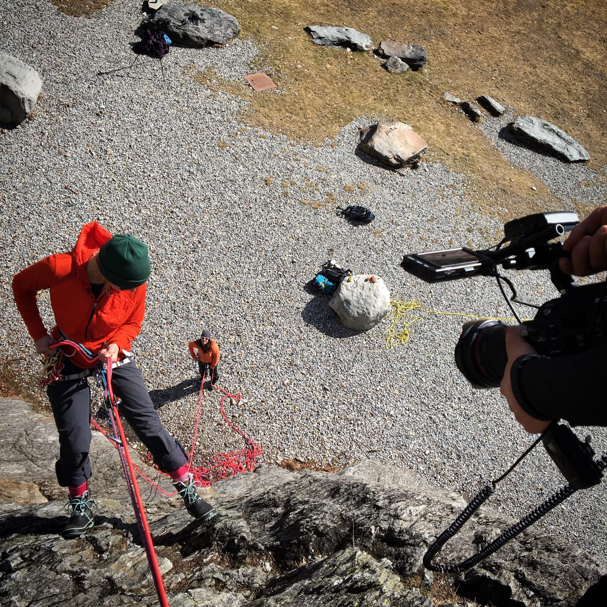 Learning to rapel with mountain guide extraordinaire, Giulia Monego