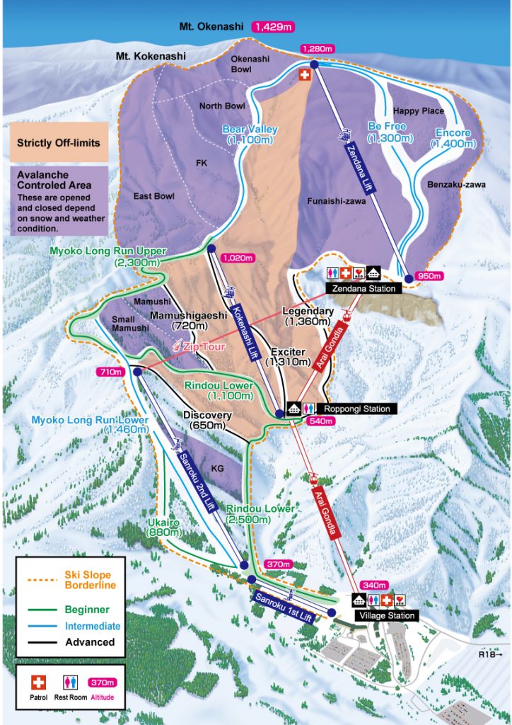 lotte arai ski trails map