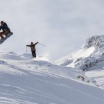 Skier and Snowboarder at Turoa