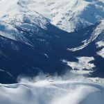 Back country skiing in the coast Mountains near Whistler BC canada