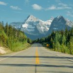 Icefields Pkwy from Jasper to Banff, Canadian Rocky Mountains, Alberta, Canada