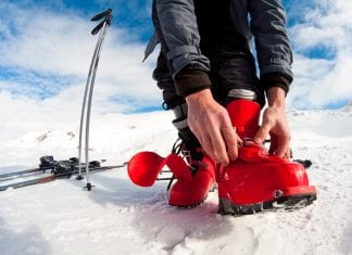 One man’s hilarious wrestling match with his ski boots