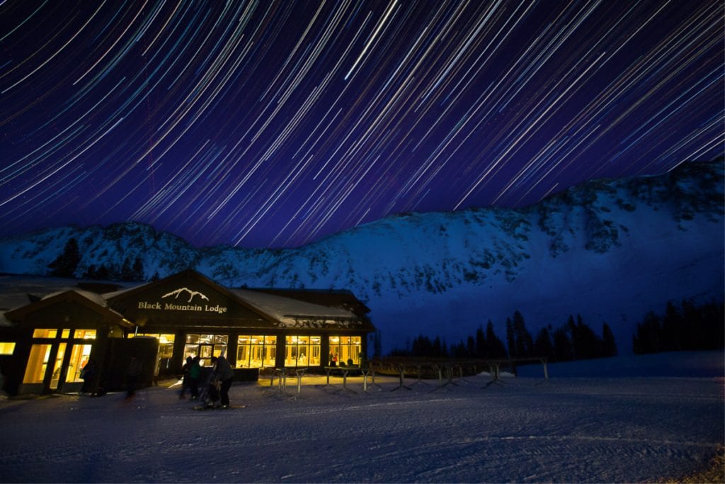 credit dave camara black mountain lodge startrail Black Mountain Lodge Arapahoe Basin