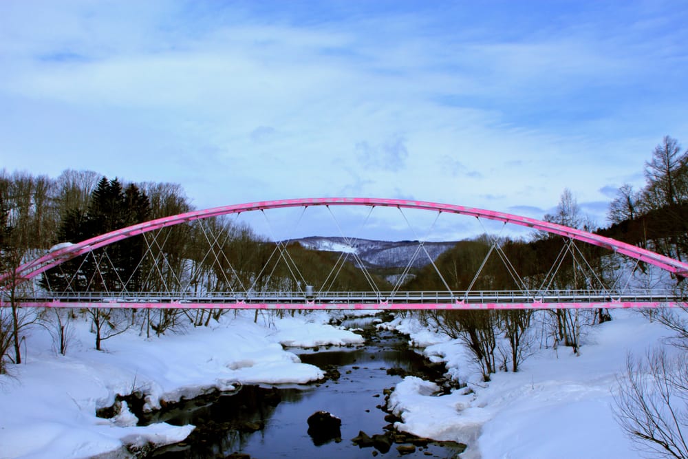 pink bridge hirafu