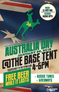 australia day poster Jackson hole ski resort