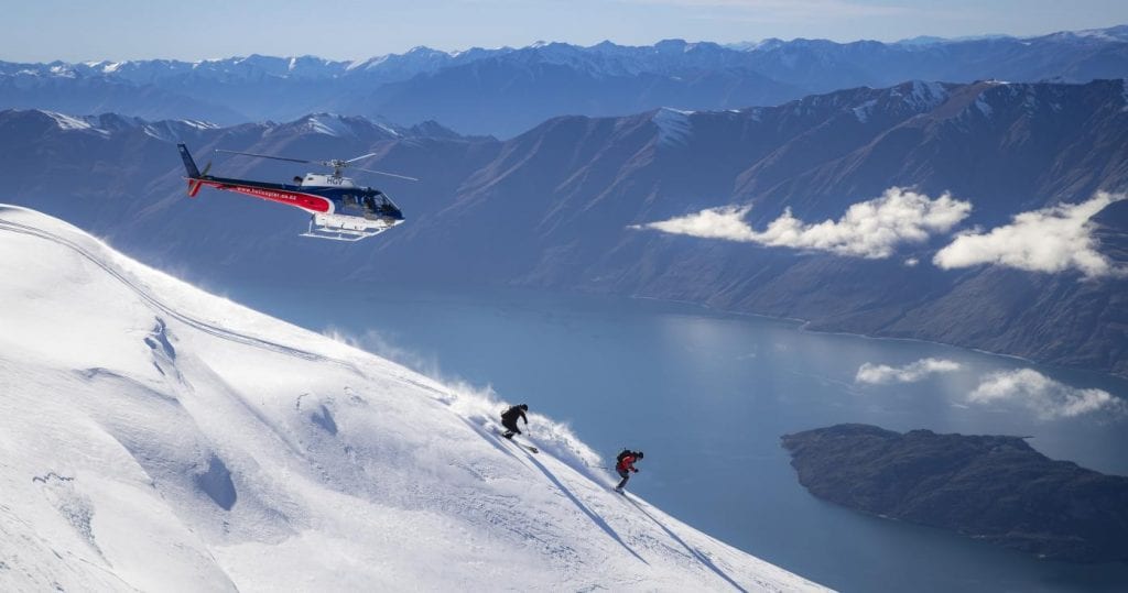 heli skiing boarding wanaka