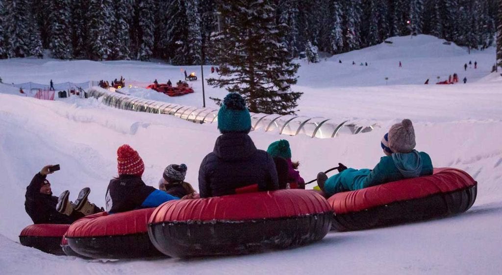 winter activities tubing sh