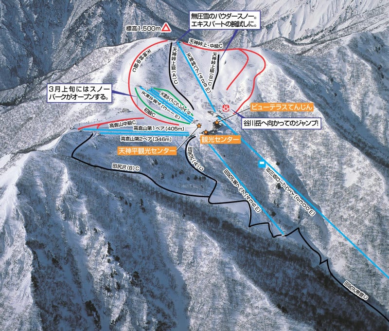 tenjindaira piste map