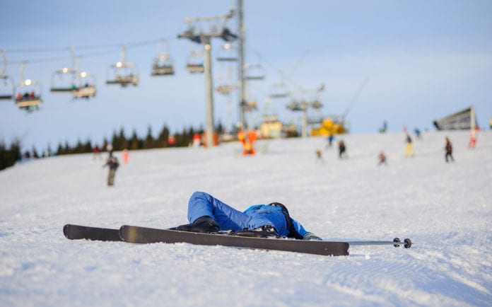 collapsed skier