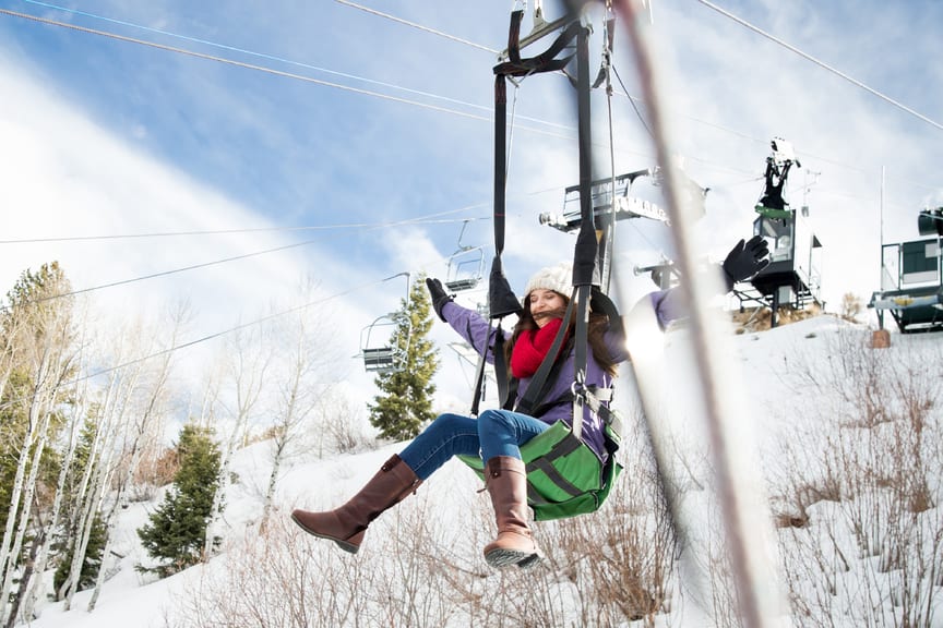 ziplining at utah olympic park