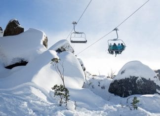 Freak chairlift accident at Thredbo today as skier plunges to the ground thredbo chairlift