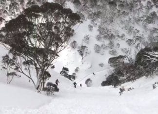 VIDEO: Inbound avalanche at Hotham Alpine Resort today n
