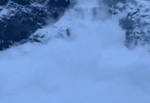 VIDEO: Canadian jogger caught in avalanche tail, keeps running (fast)