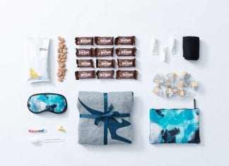 Qantas random act of kindness “stay at home” business class kits