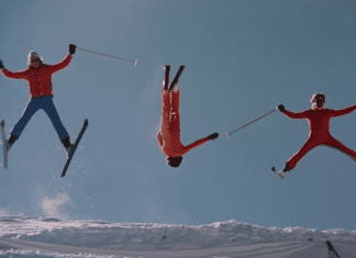 Hollywood actor Sam Neill made a hotdog ski film and it is everything
