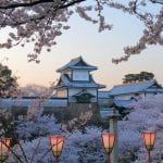 Cherry,Blossom,And,Kanazawa,Castle,In,Kanazawa,Japan