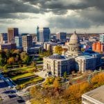 Beautiful,View,The,Boise,Skyline,In,The,Autumn,Time,Of