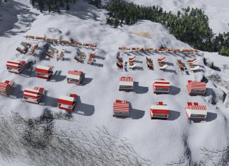 Aspen launches mountain top Gray Malin “snow beach”