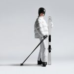 Balenciaga white outfit skis