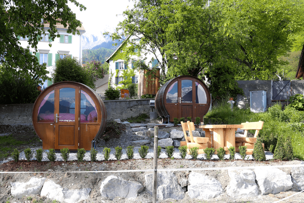 Wine Barrel Accommodation in Jenins