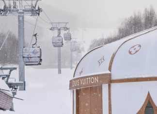 Louis Vuitton pop-up yurt and gondola at Niseko Park Hyatt