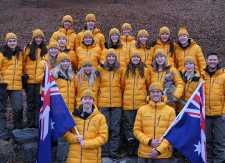Aussie flag bearers for the Youth Winter Olympic Opening Ceremony