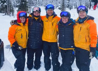 First all female heli ski guide team at CMH in Canada make history