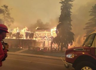 Canadian wildfire destroying structures in ski resort town of Jasper