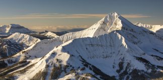 The stuff of legends, skiing your first black run off Big Sky’s Lone Peak