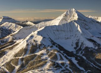The stuff of legends, skiing your first black run off Big Sky’s Lone Peak