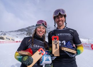Silver for both Josie Baff and Cam Bolton at FIS WC SBX in Cervinia, Italy