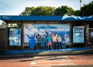 Perisher turns Sydney bus stop into the new Mt Perisher 6 chairlift