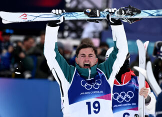 Cooper Woods takes moguls gold in shock win at the Winter Olympics