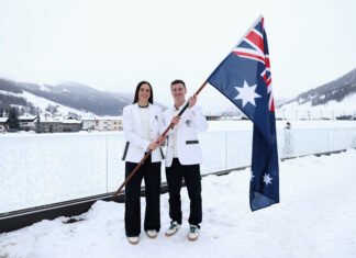 Aussie flag bearer Matt Graham’s family take a wrong turn in Milan
