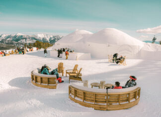 Big Sky’s coolest après? A luxury bar built entirely from snow and ice